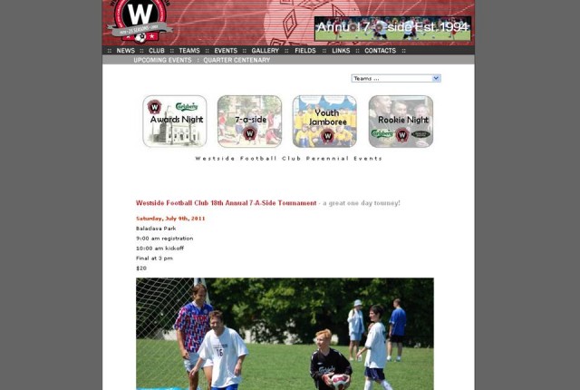 New Westside FC dotcom website for Season 34